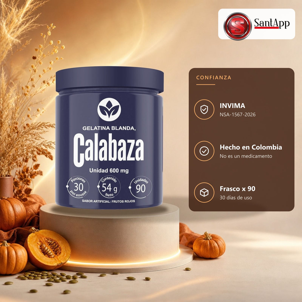 Calabaza Vitalcom con notificación sanitaria INVIMA NSA-1567-2026
