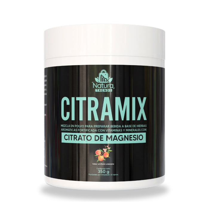 Citramix citrato de magnesio en polvo sabor durazno 350 g