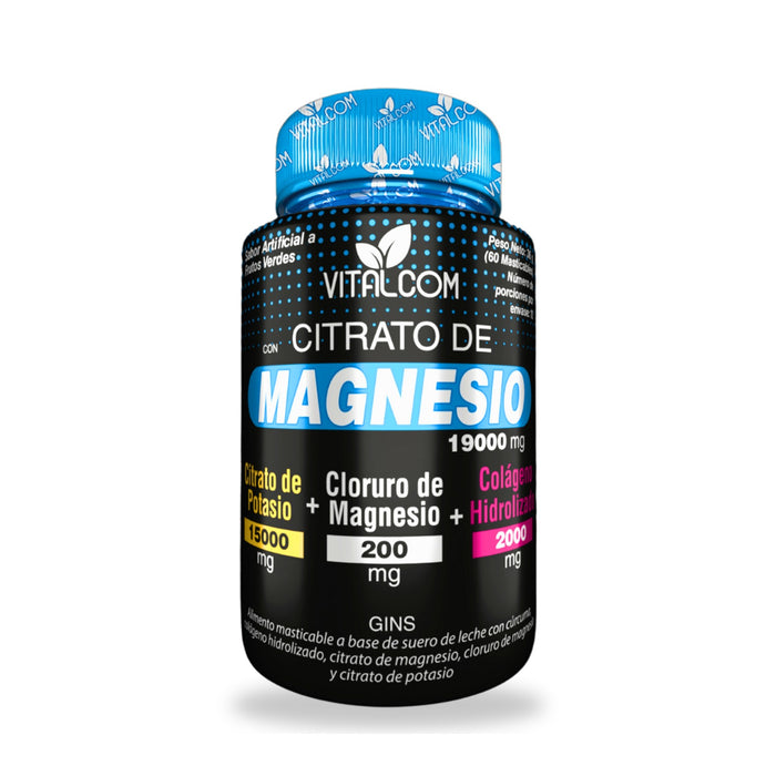 Citrato de Magnesio GINS Vitalcom masticables x 60