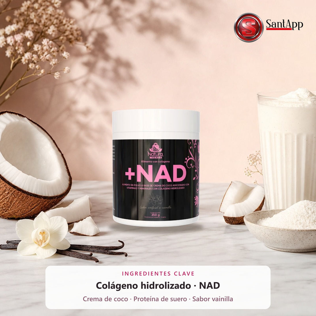 +NAD con coco, vainilla y colágeno hidrolizado