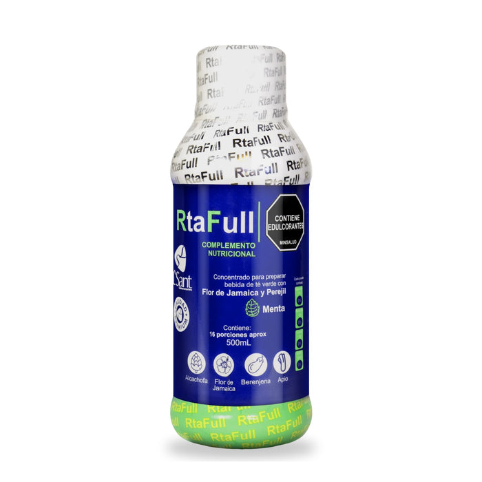 RtaFull concentrado de té verde, flor de Jamaica y alcachofa sabor menta 500 mL