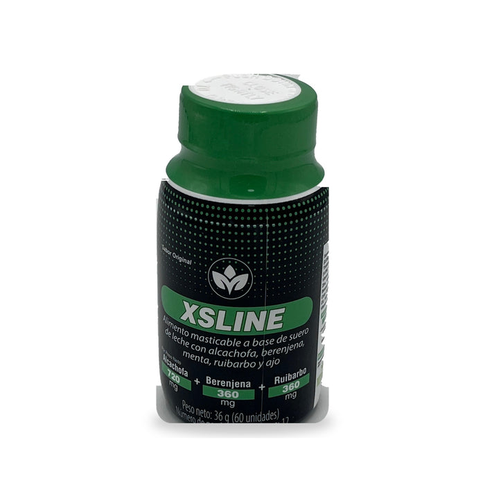 XSLine Vitalcom masticables con alcachofa, berenjena y ruibarbo x 60