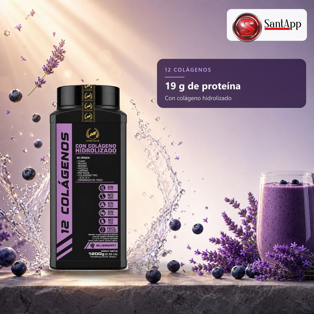 Proteína de suero con colágeno de 5 orígenes