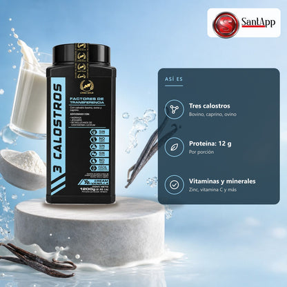 3 Calostros: 12 g de proteína por porción