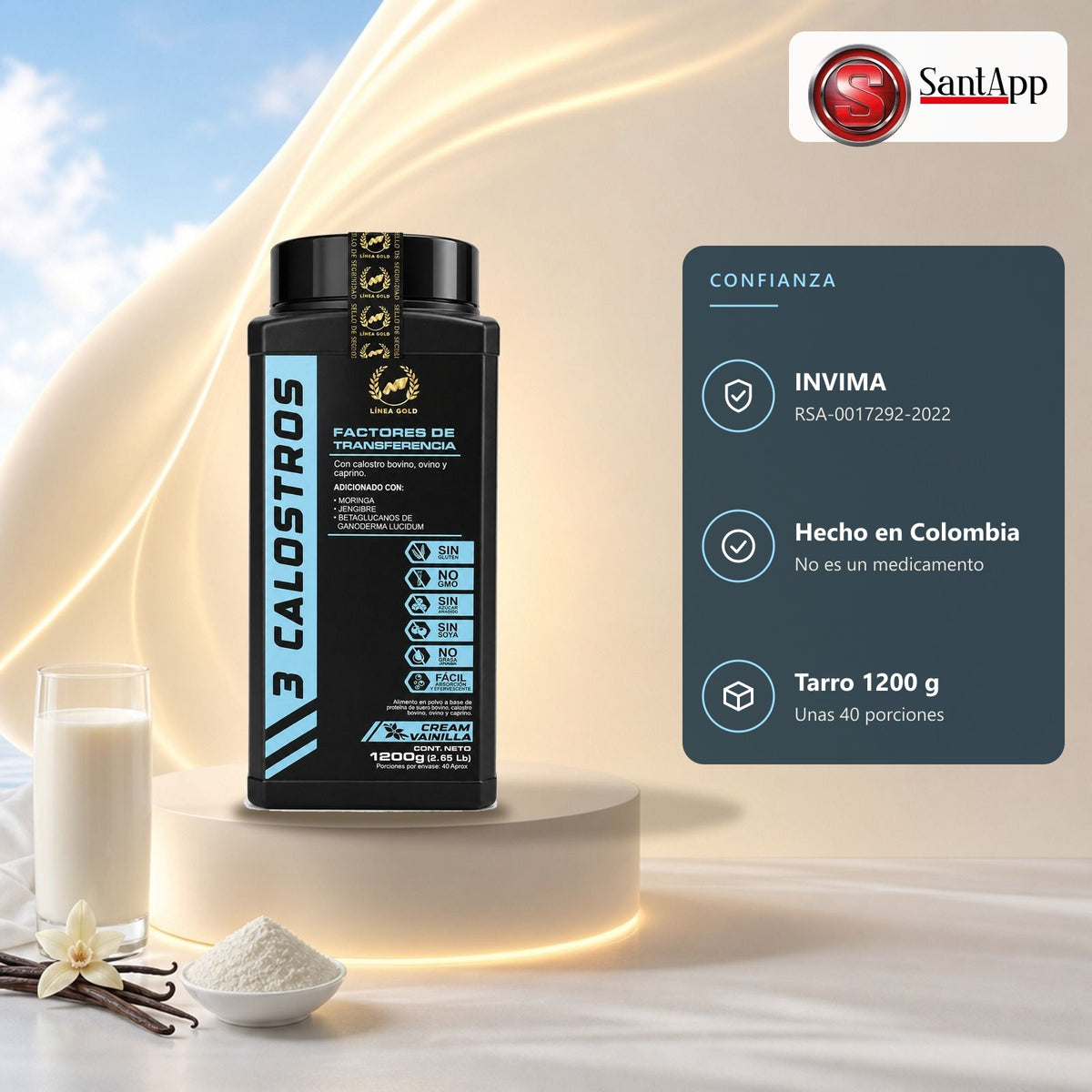 3 Calostros con registro INVIMA RSA-0017292-2022