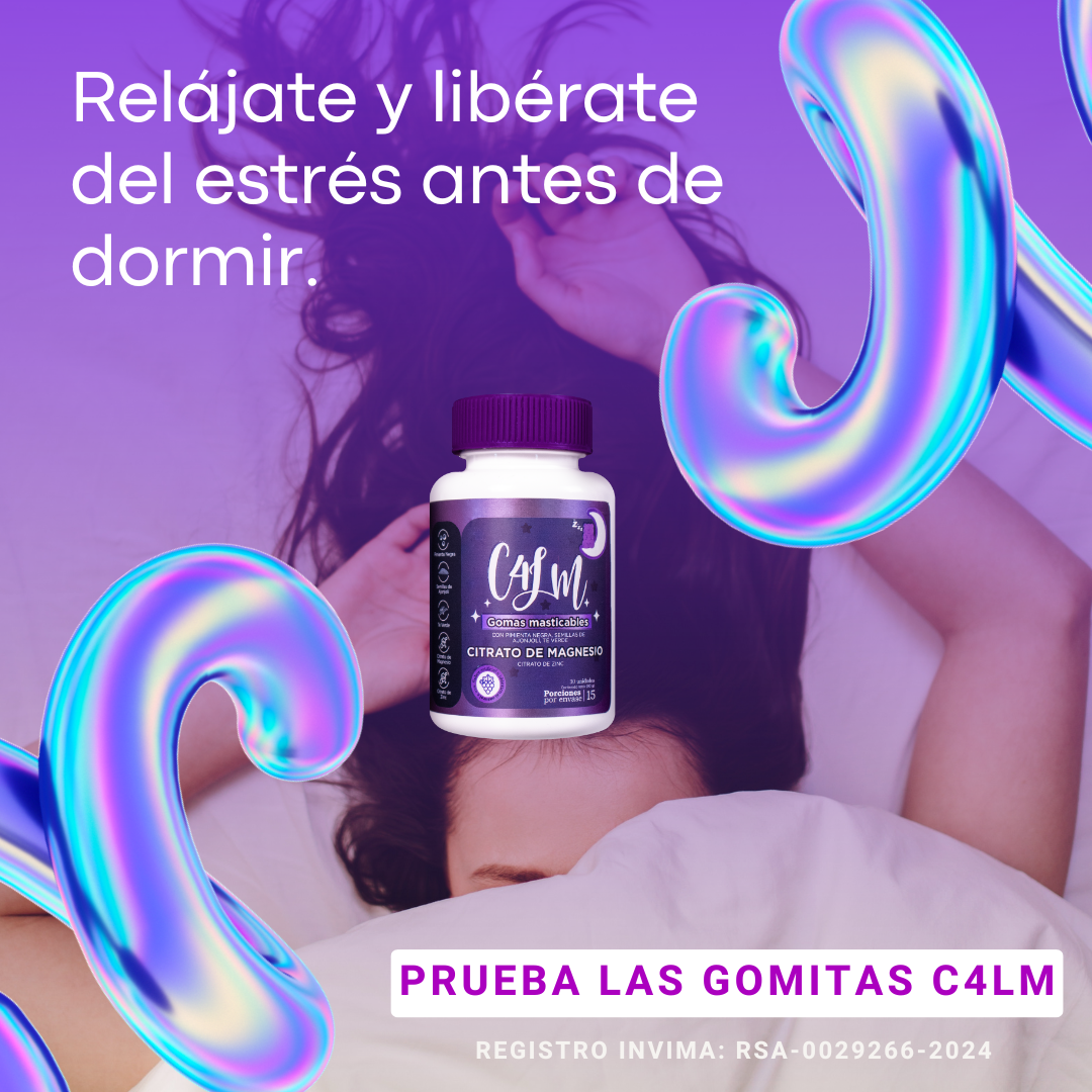 Cómo dormir mejor por las noches.
Remedios naturales para el insomnio.
Gomas para el estrés y la ansiedad.
Suplementos para mejorar la calidad del sueño.
Productos naturales para reducir el estrés.
Cómo manejar el estrés en el trabajo.
Alimentos que ayudan a dormir.
Beneficios de la melatonina.
Cómo dormir rápido y sin estrés.
Suplementos para el sueño con registro INVIMA.