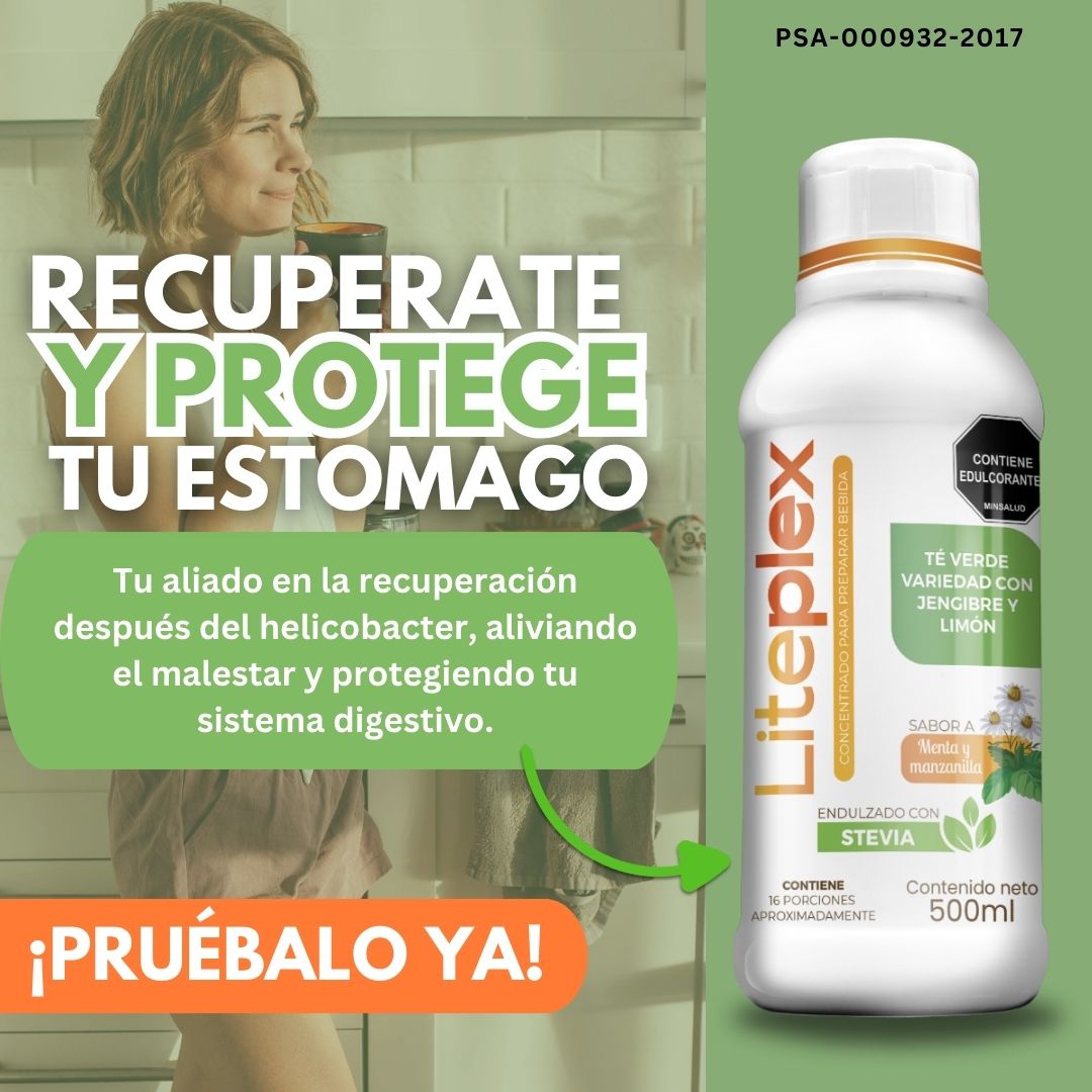 LITEPLEX
Alivio gastritis
Salud digestiva
Reducción acidez
Bienestar estomacal
Producto natural
Suplemento digestivo
Protege el estómago
Registro INVIMA
Alivio reflujo