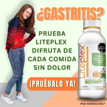 LITEPLEX
Alivio gastritis
Salud digestiva
Reducción acidez
Bienestar estomacal
Producto natural
Suplemento digestivo
Protege el estómago
Registro INVIMA
Alivio reflujo