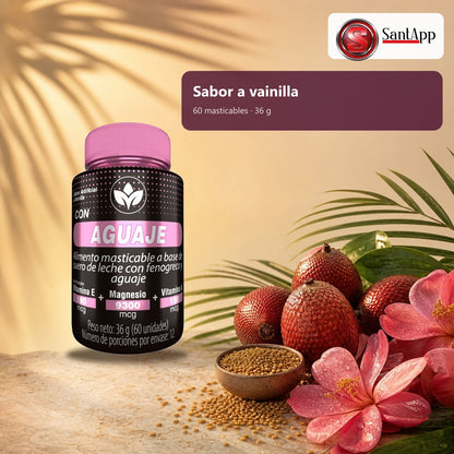 Masticables sabor vainilla, frasco de 60