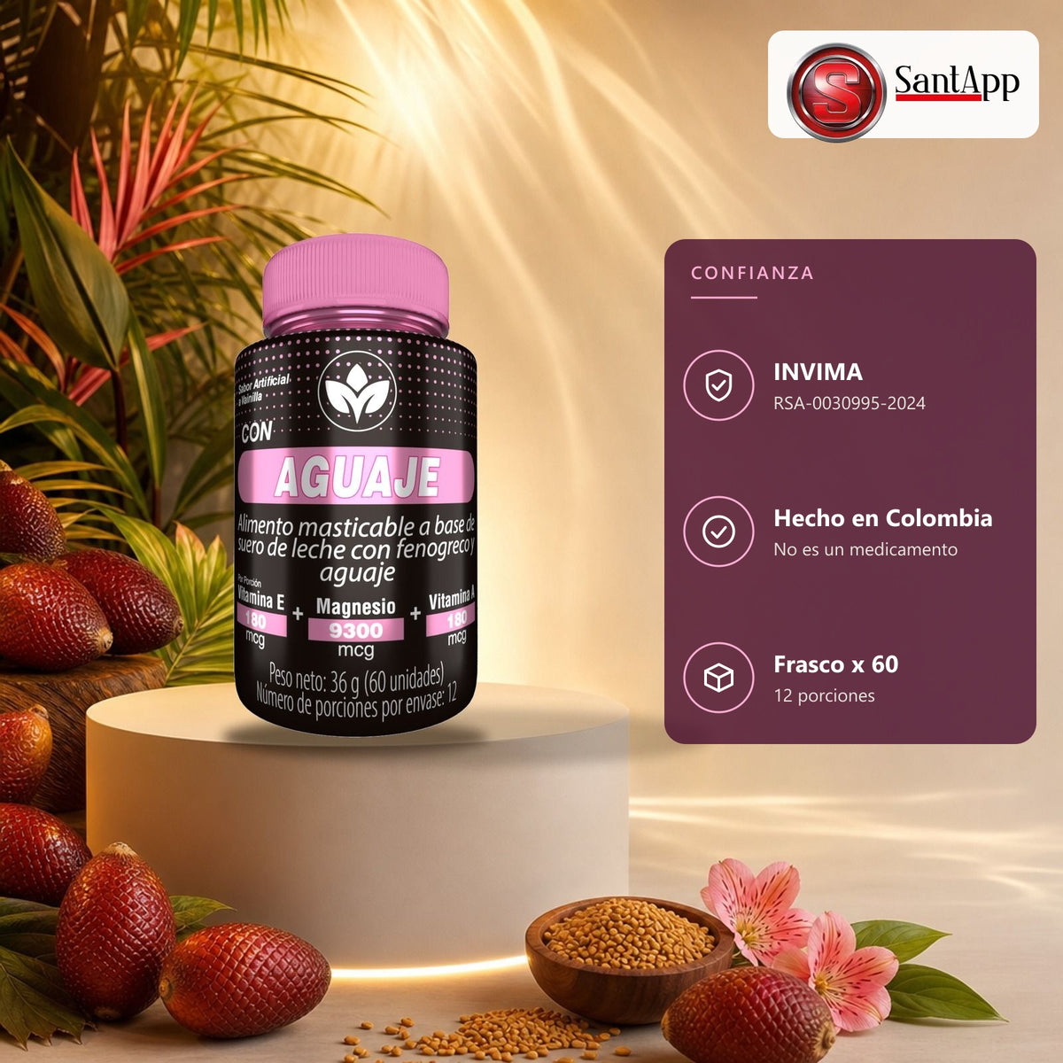 Aguaje Vitalcom con registro INVIMA RSA-0030995-2024