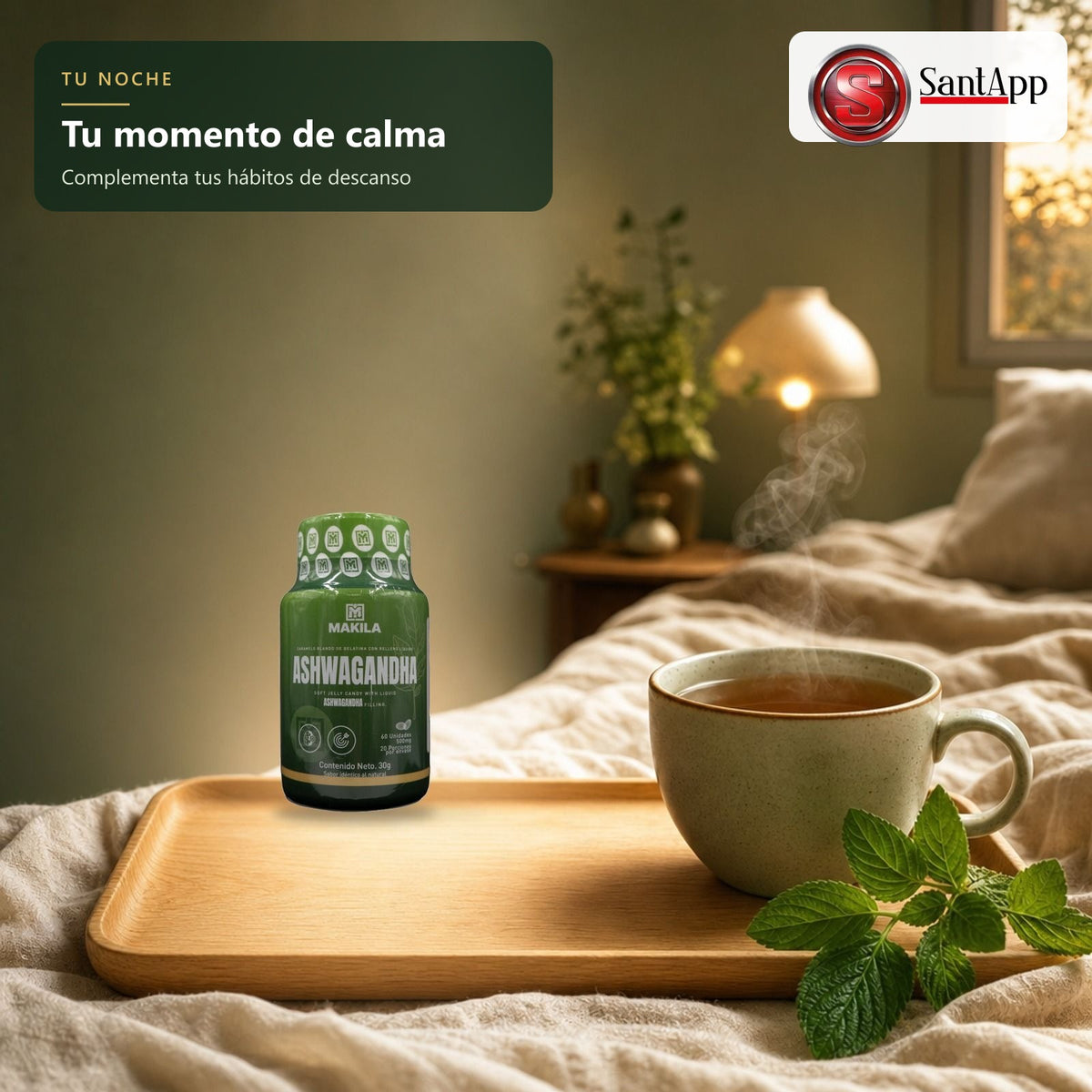 Ashwagandha para tu rutina de calma y descanso en la noche