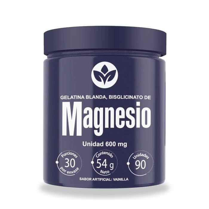 Bisglicinato de magnesio en cápsulas blandas sabor vainilla x 90