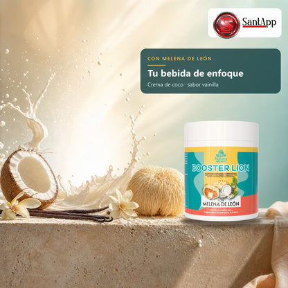 Bebida de Melena de León con crema de coco y vainilla