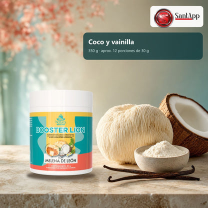 Booster Lion sabor coco y vainilla, 350 g, 12 porciones