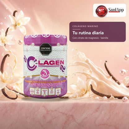 Colágeno marino con citrato de magnesio sabor vainilla