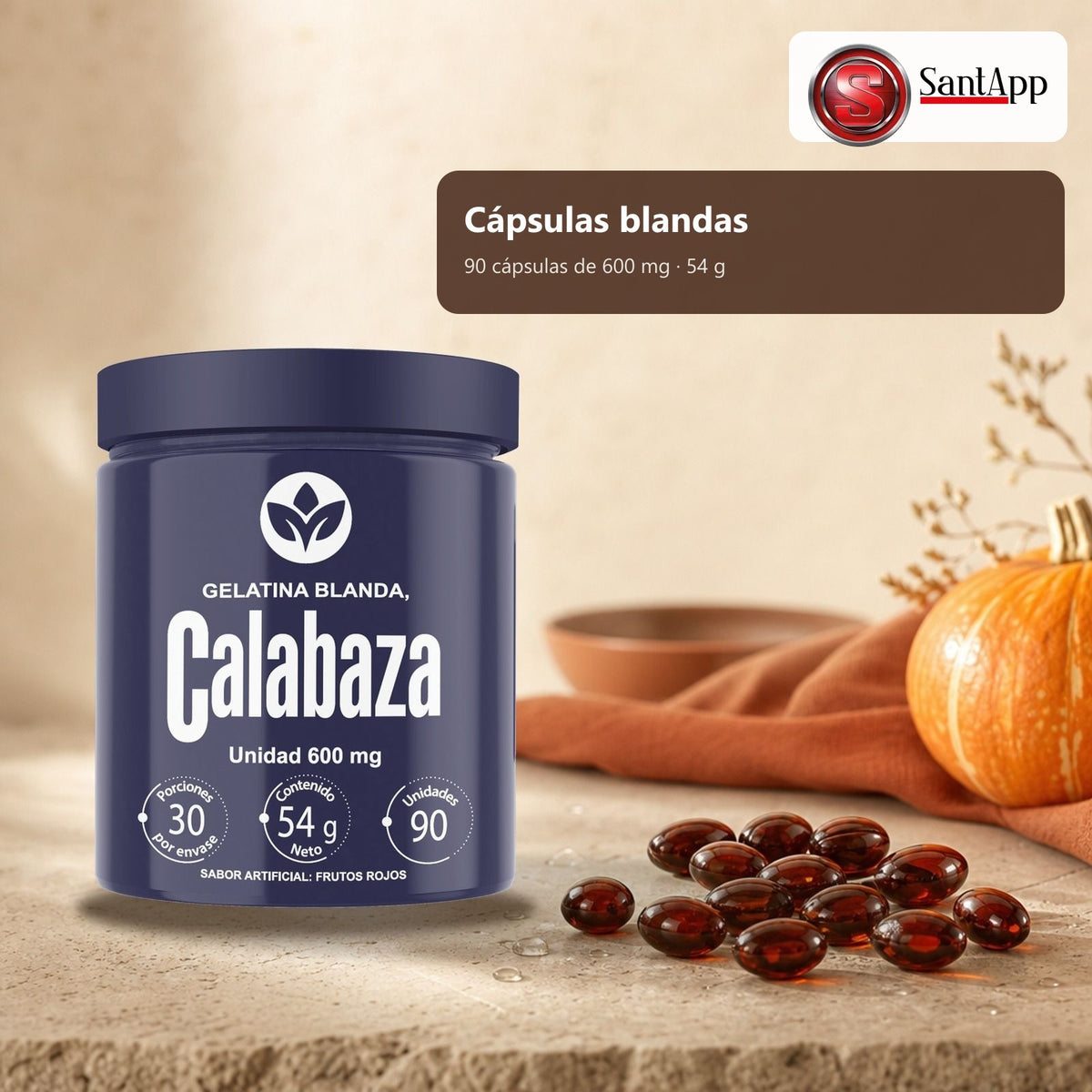 Cápsulas blandas sabor frutos rojos, 90 unidades