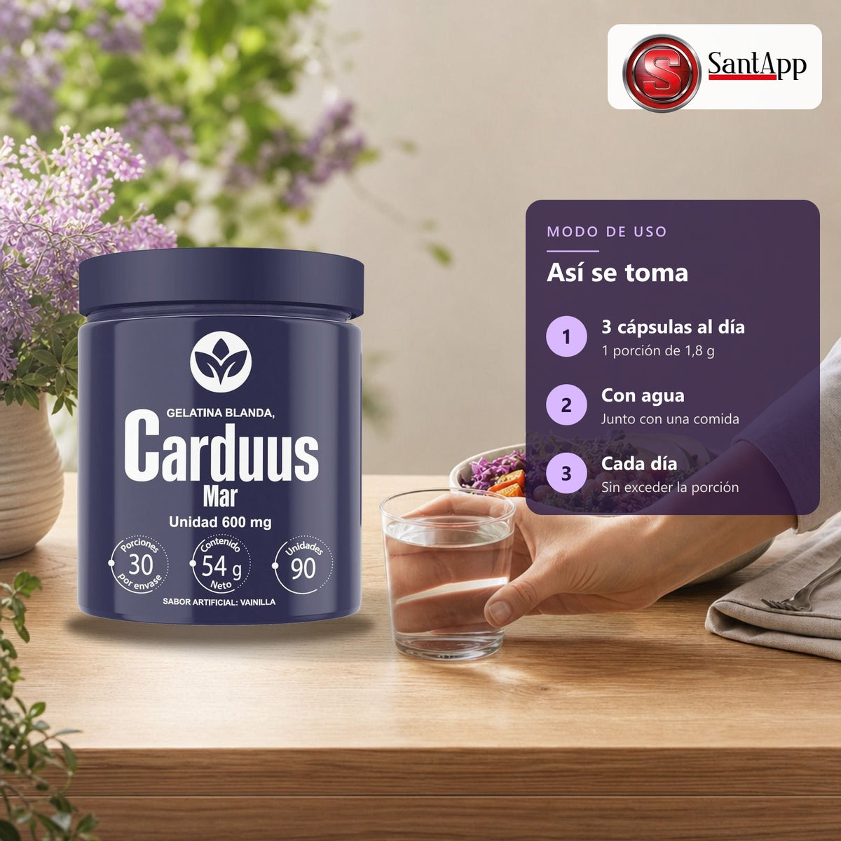 Cómo tomar Carduus Mar: 3 cápsulas al día