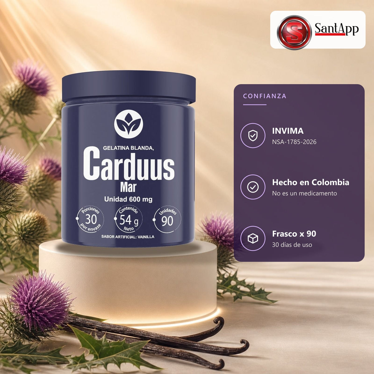 Carduus Mar Vitalcom con notificación sanitaria INVIMA NSA-1785-2026