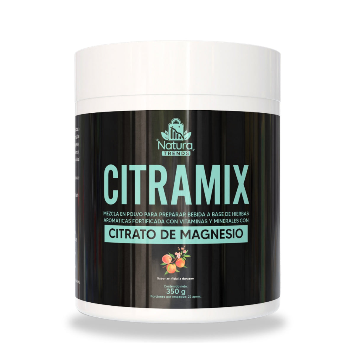 Citramix citrato de magnesio en polvo sabor durazno 350 g