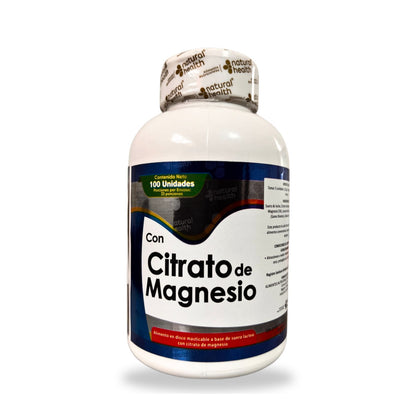 Citrato de Magnesio Natural Health discos masticables x 100