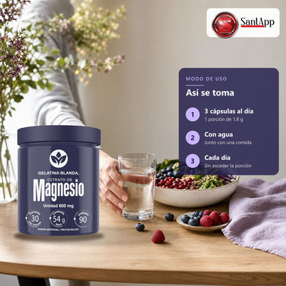 Cómo tomar Citrato de Magnesio: 3 cápsulas al día