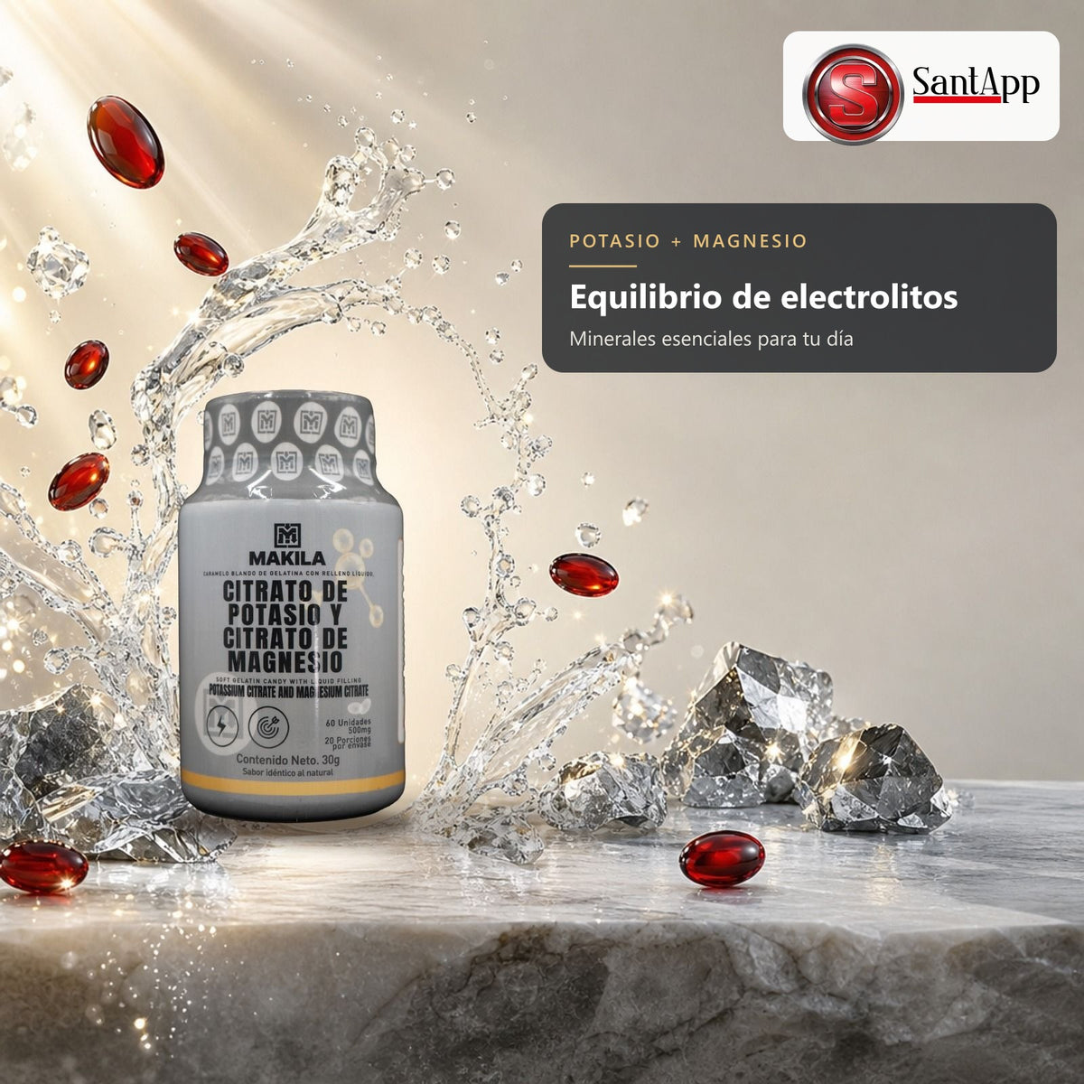 Citrato de potasio y magnesio: apoya el equilibrio de electrolitos