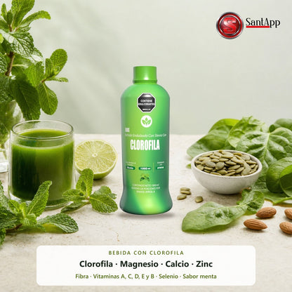 BIOS Clorofila con menta, espinaca, limón y semillas