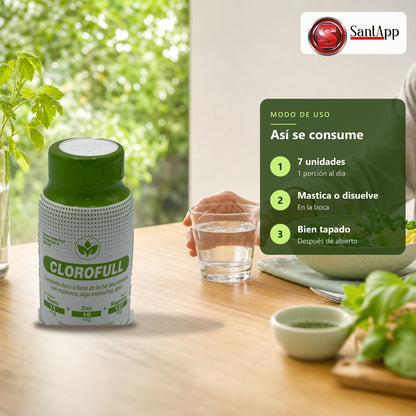 Cómo consumir Clorofull: 7 unidades al día