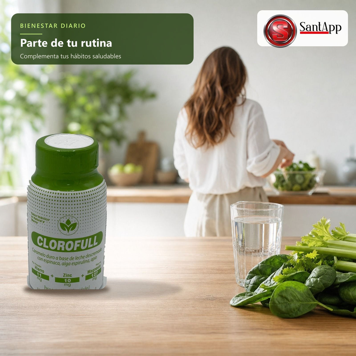 Espinaca y espirulina en caramelos para tu rutina