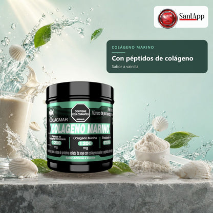 Alimento en polvo con colágeno marino y péptidos de colágeno
