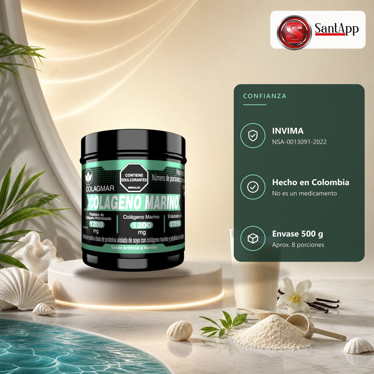 Colagmar Vitalcom con notificación sanitaria INVIMA NSA-0013091-2022