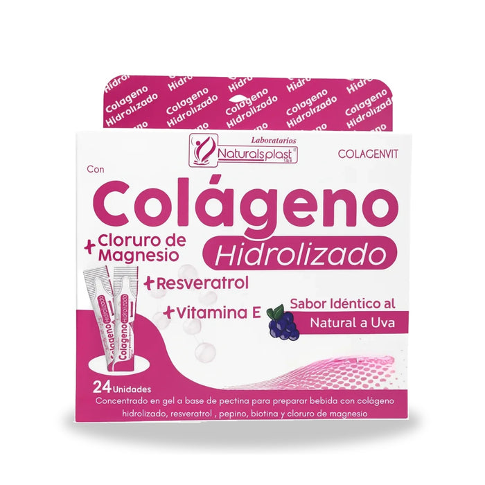 Colagenvit colágeno hidrolizado en sachets sabor uva x 24