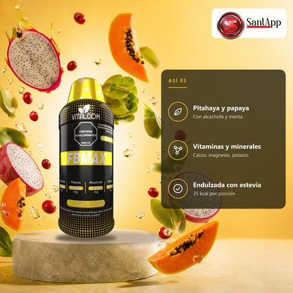 FBMAX: 7,2 g de fibra, frutas, vitaminas y minerales por porción