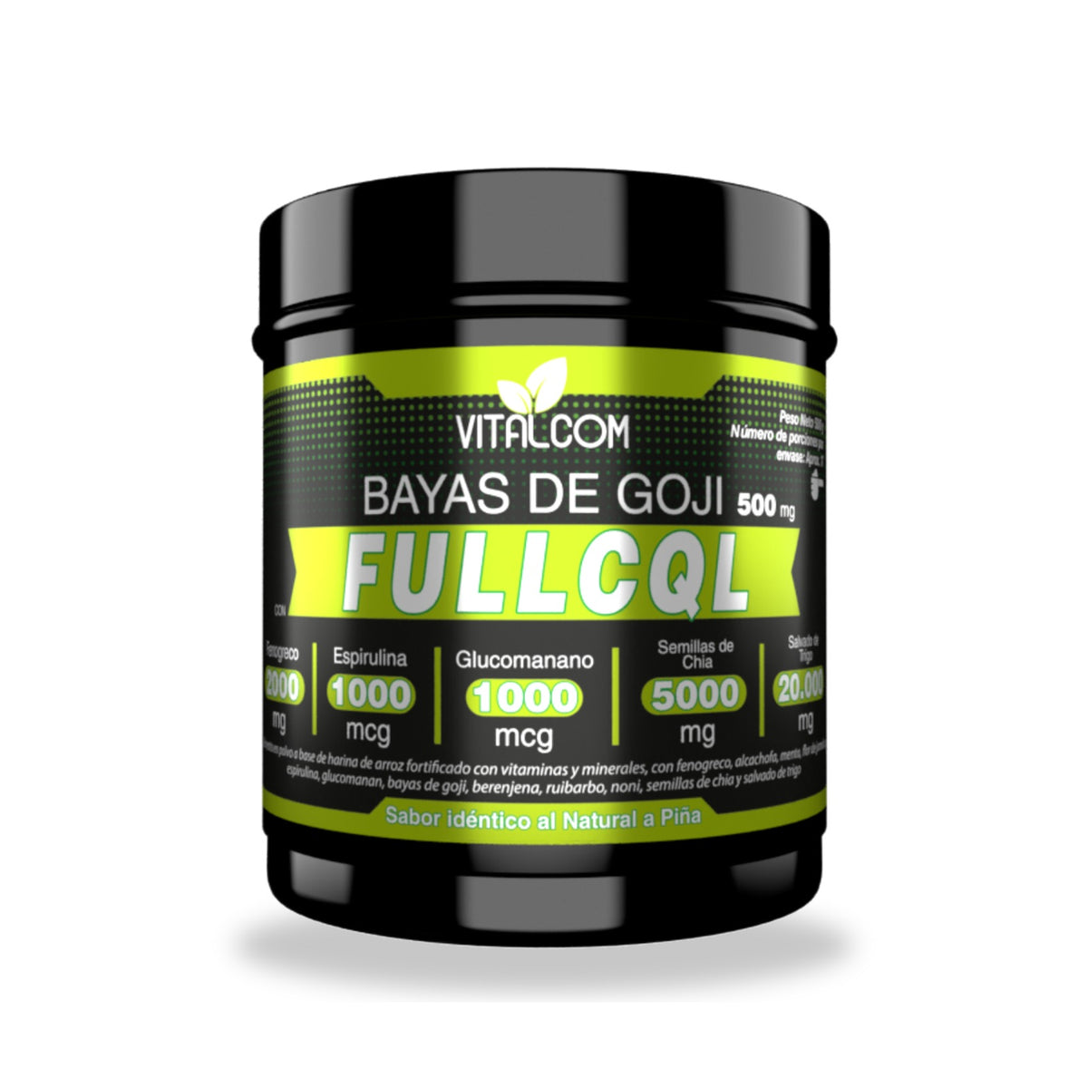 FULLCQL Vitalcom bayas de goji con fibra en polvo 500 g