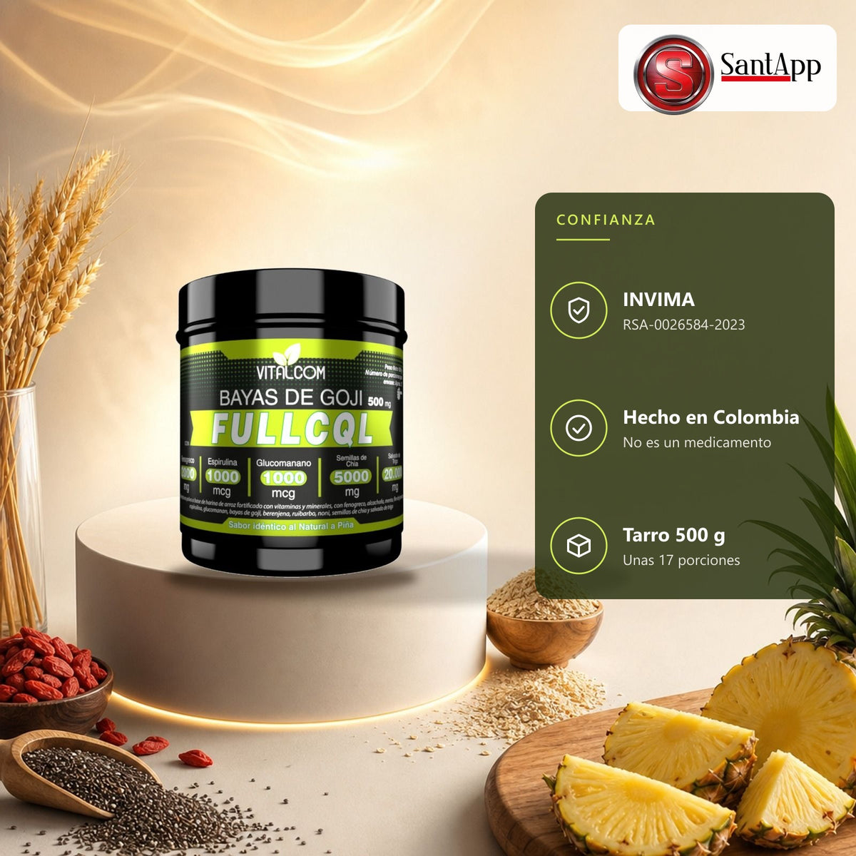 FULLCQL Vitalcom con registro INVIMA RSA-0026584-2023