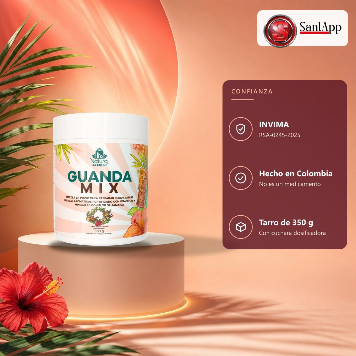 Guanda Mix con registro INVIMA RSA-0245-2025, hecho en Colombia