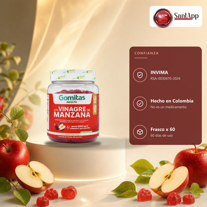 Gomitas con vinagre de manzana con registro INVIMA RSA-0030470-2024