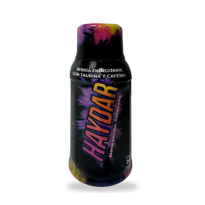 Haydar bebida energizante con taurina y cafeína sabor mora azul 240 ml