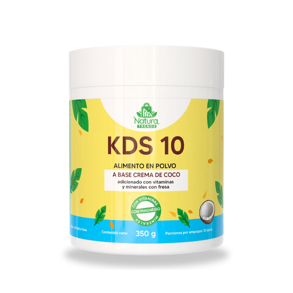 KDS 10 alimento en polvo con vitaminas y minerales para niños sabor fresa 350 g