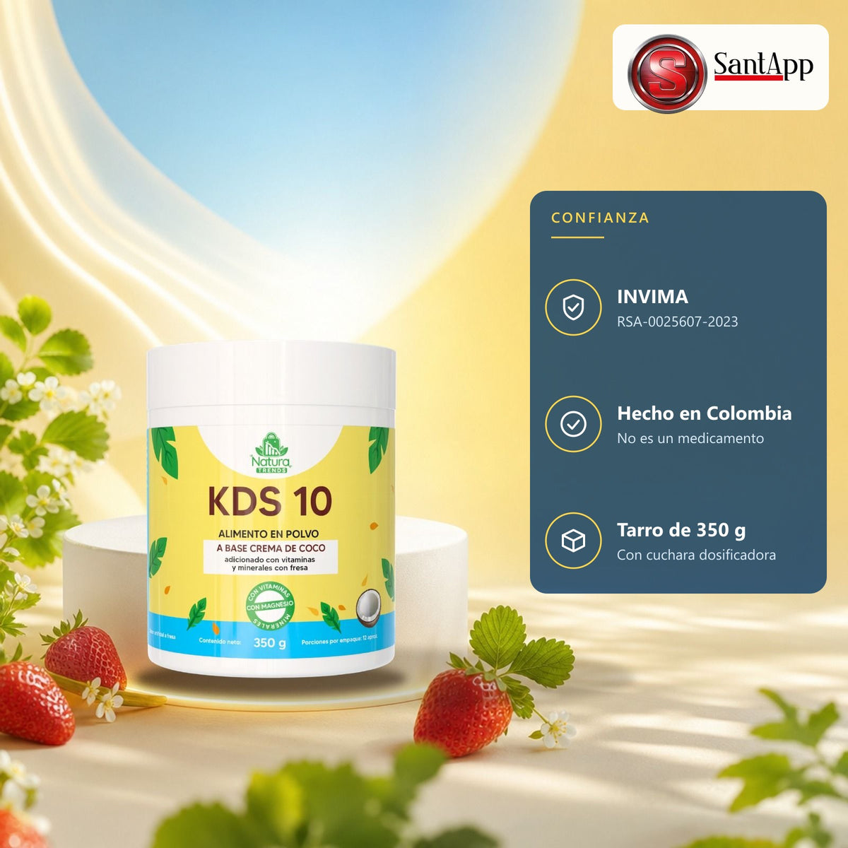 KDS 10 con registro INVIMA RSA-0025607-2023, hecho en Colombia