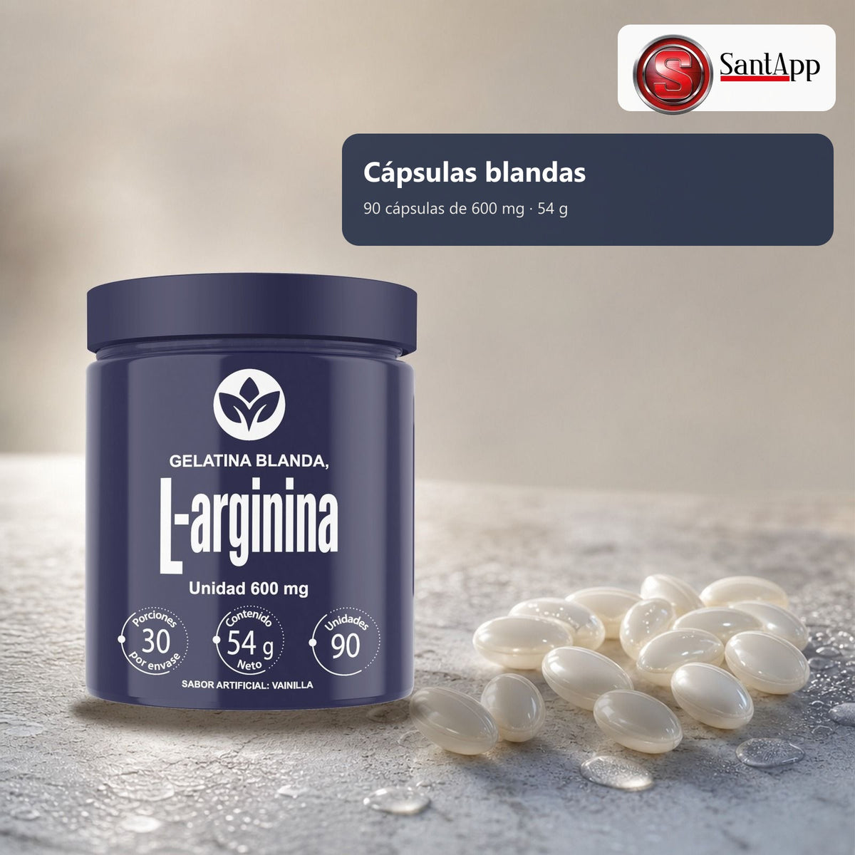 Cápsulas blandas sabor vainilla, 90 unidades