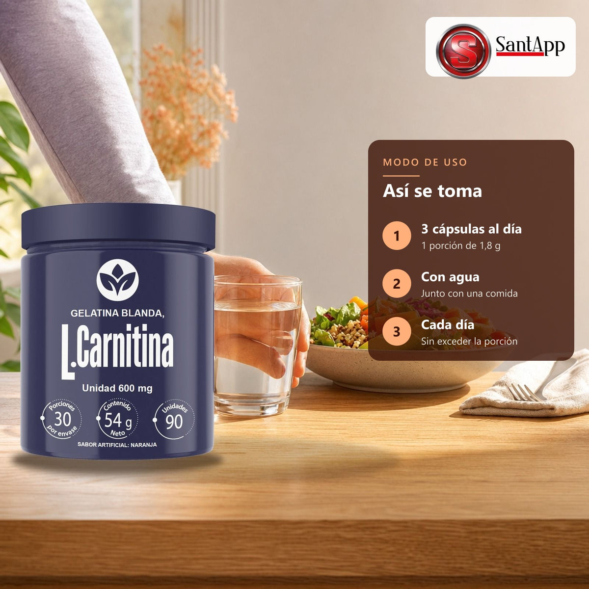 Cómo tomar L-Carnitina: 3 cápsulas al día