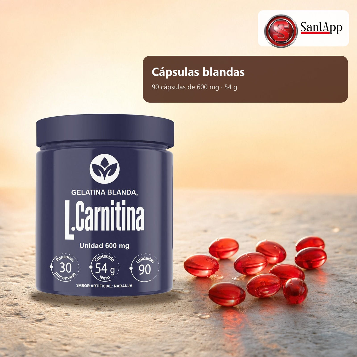 Cápsulas blandas sabor naranja, 90 unidades