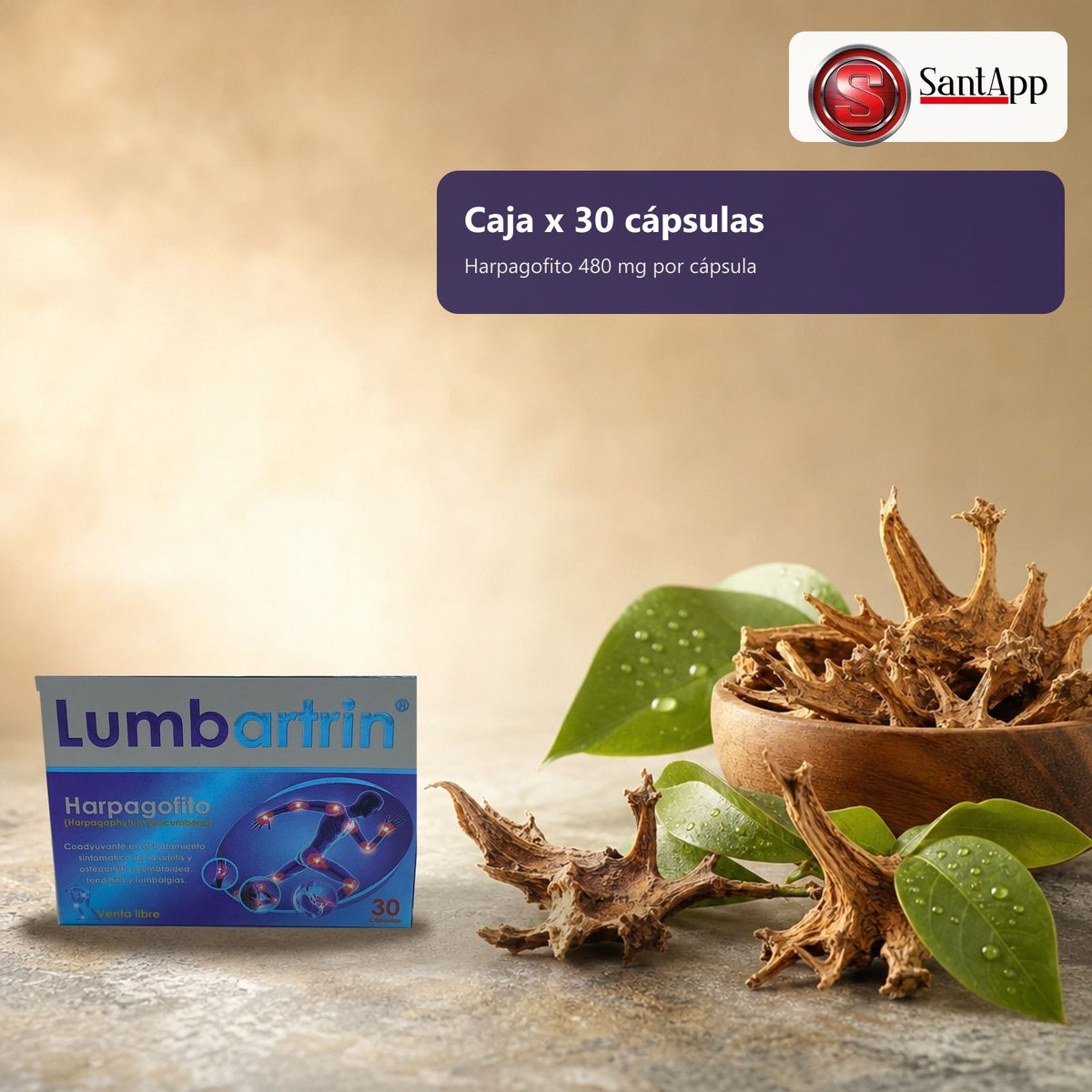 Caja de 30 cápsulas de Lumbartrin