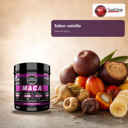 Maca Mach sabor vainilla, tarro de 500 g