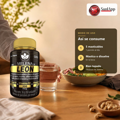 Cómo consumir Melena de León GINS: 5 masticables al día