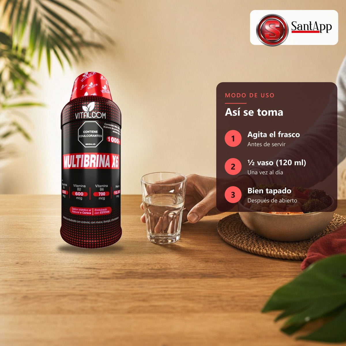 Cómo tomar Multibrina X6: 120 ml al día