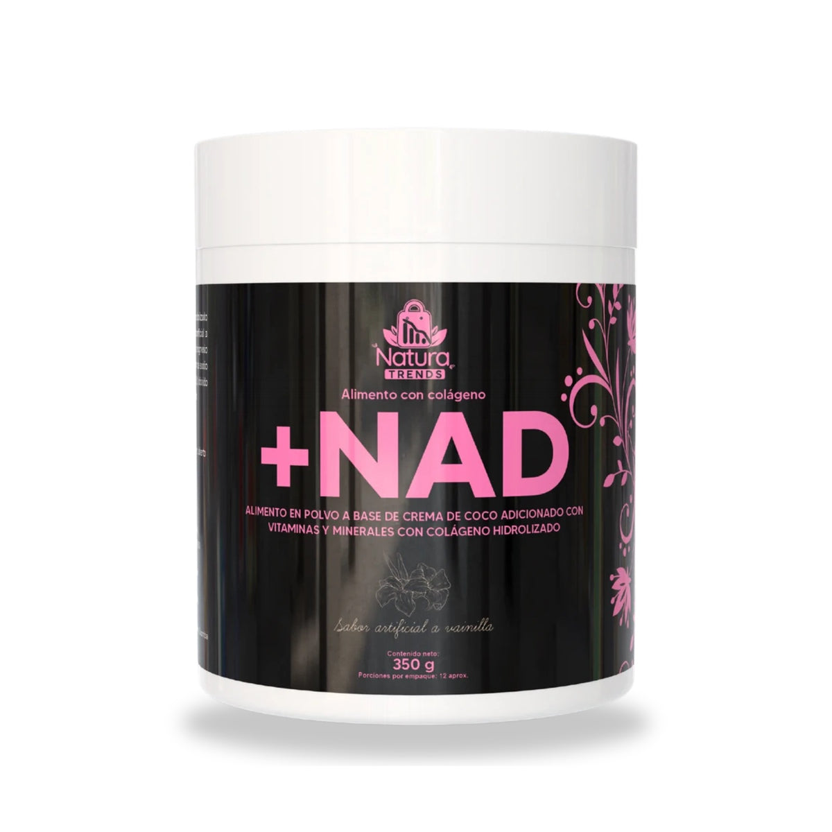 +NAD colágeno hidrolizado con NAD, vitaminas y minerales sabor vainilla 350 g, Natura Trends
