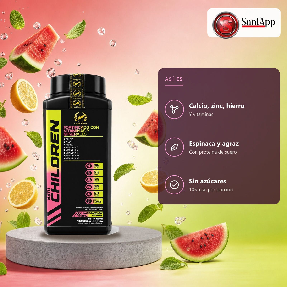 Natu Children: calcio, zinc, hierro y vitaminas