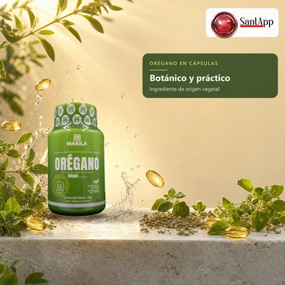 Orégano en cápsulas blandas: ingrediente botánico de origen vegetal